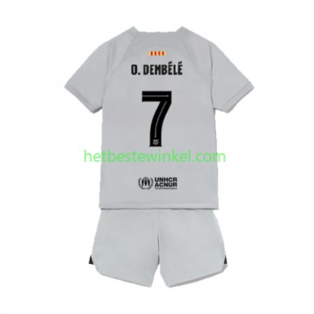 FC Barcelona Ousmane Dembele 7 Voetbalshirts Kind Third 2022-23(+ Korte broeken)